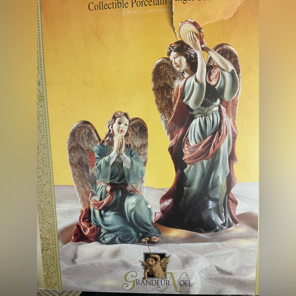 Vintage Grandeur Noel Collectible Porcelain Angels